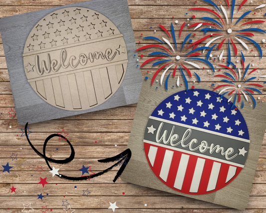 4th of July Welcome Sign | #3138