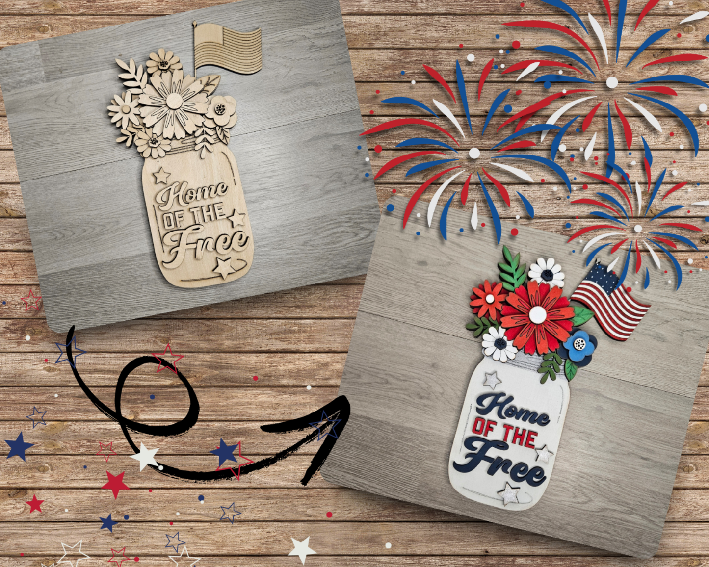 Home of the Free | 4th of July Flowers | #4830