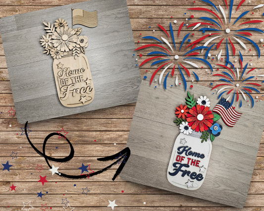 Home of the Free | 4th of July Flowers | #4830