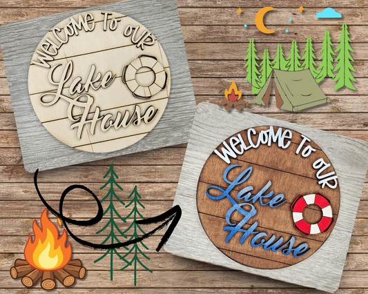 Lake House Welcome Sign | #2723