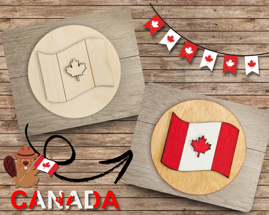Canada Flag Round | #4734