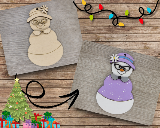 Grandma Snowman Ornament | #3673