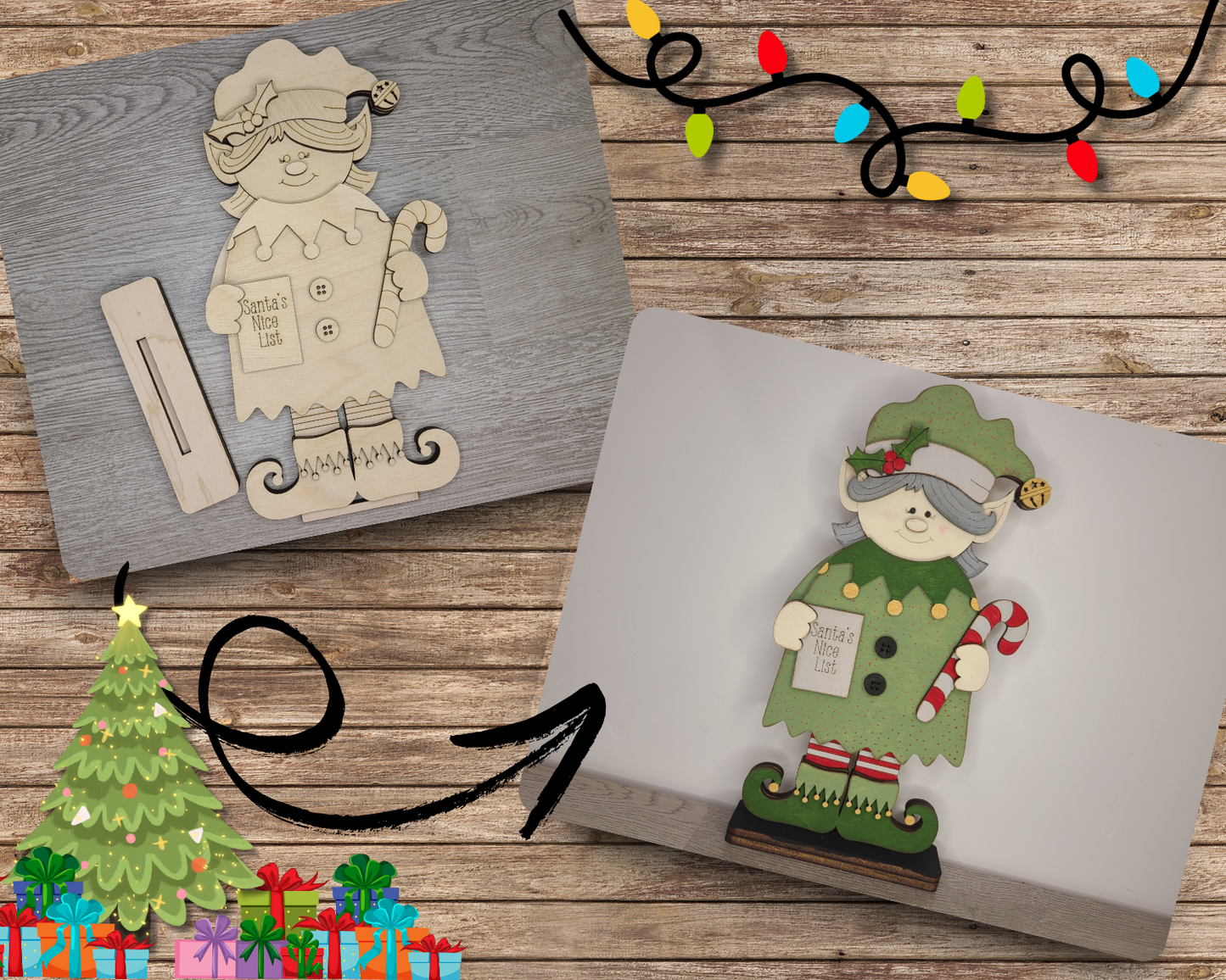 Christmas Elf Shelf Sitter - GIRL - | #30038