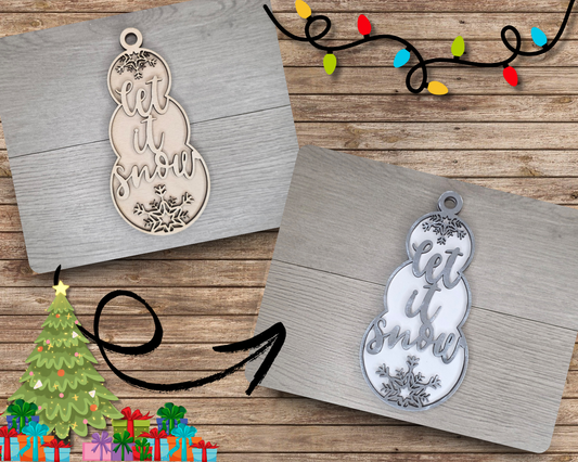 Let it Snow Snowman Ornament | #5219