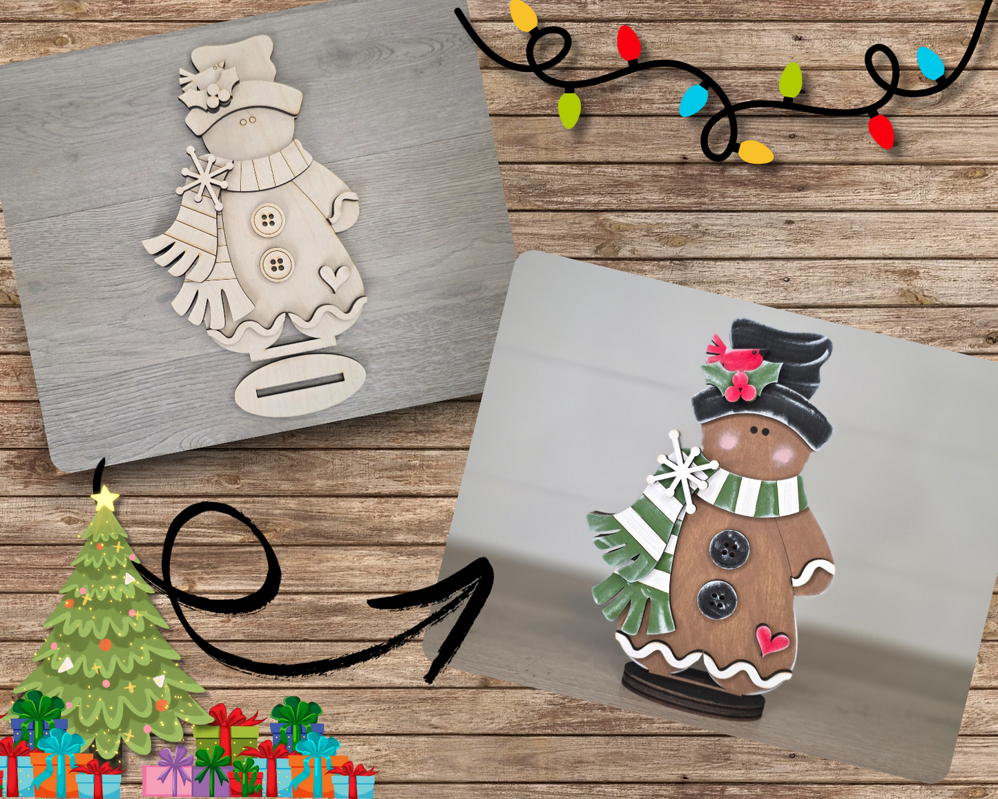 Gingerbread Shelf Sitter | #4994