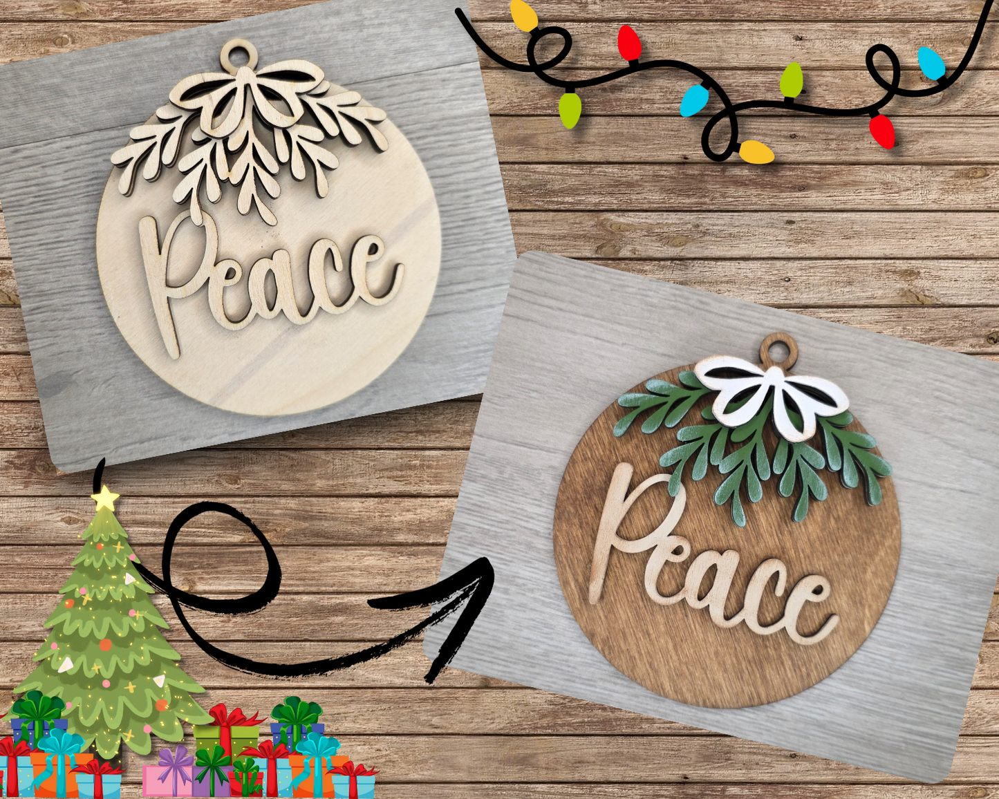 Peace Mistletoe Ornament | #2669