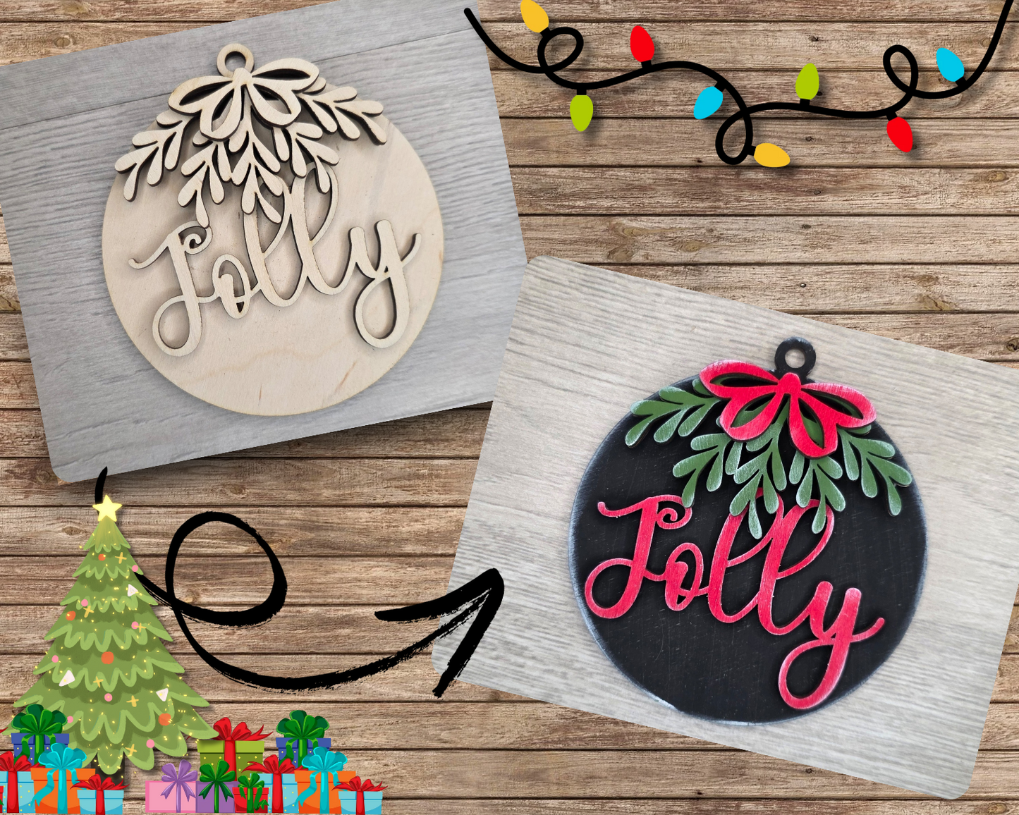Jolly Mistletoe Ornament | #2668