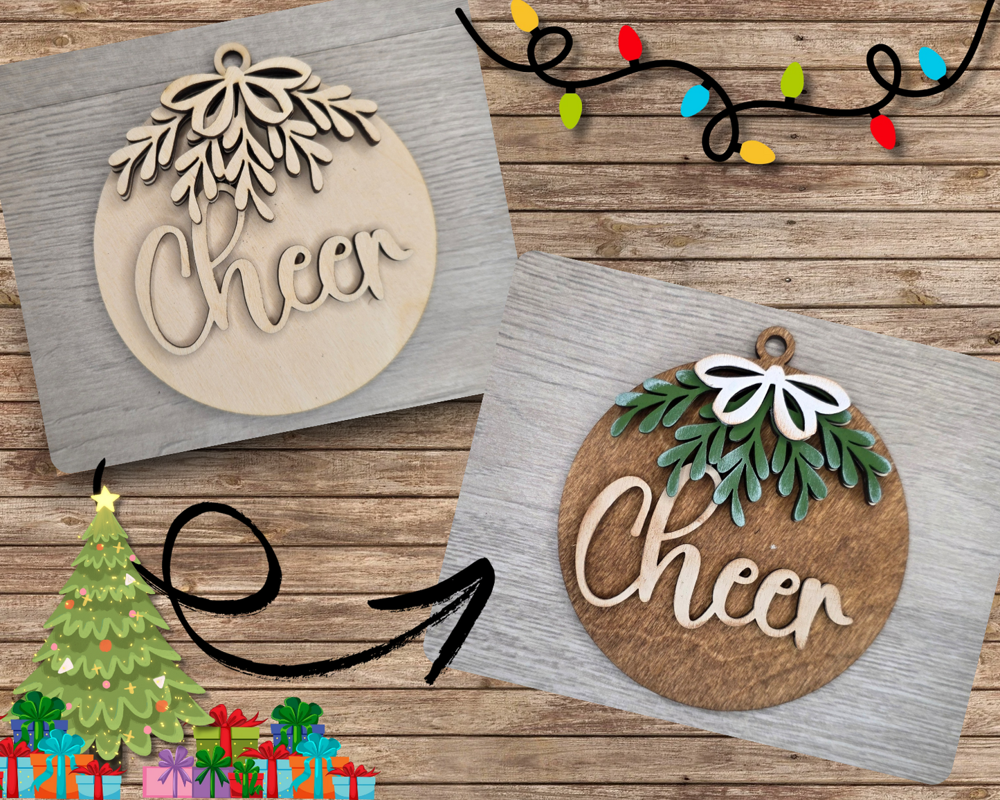 Cheer Mistletoe Ornament | #2628