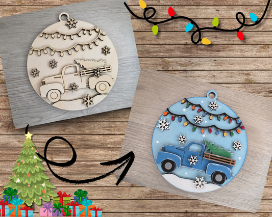 Christmas Truck Ornament  | #3413