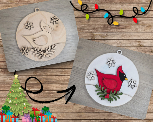 Christmas Cardinal Ornament  | #5229