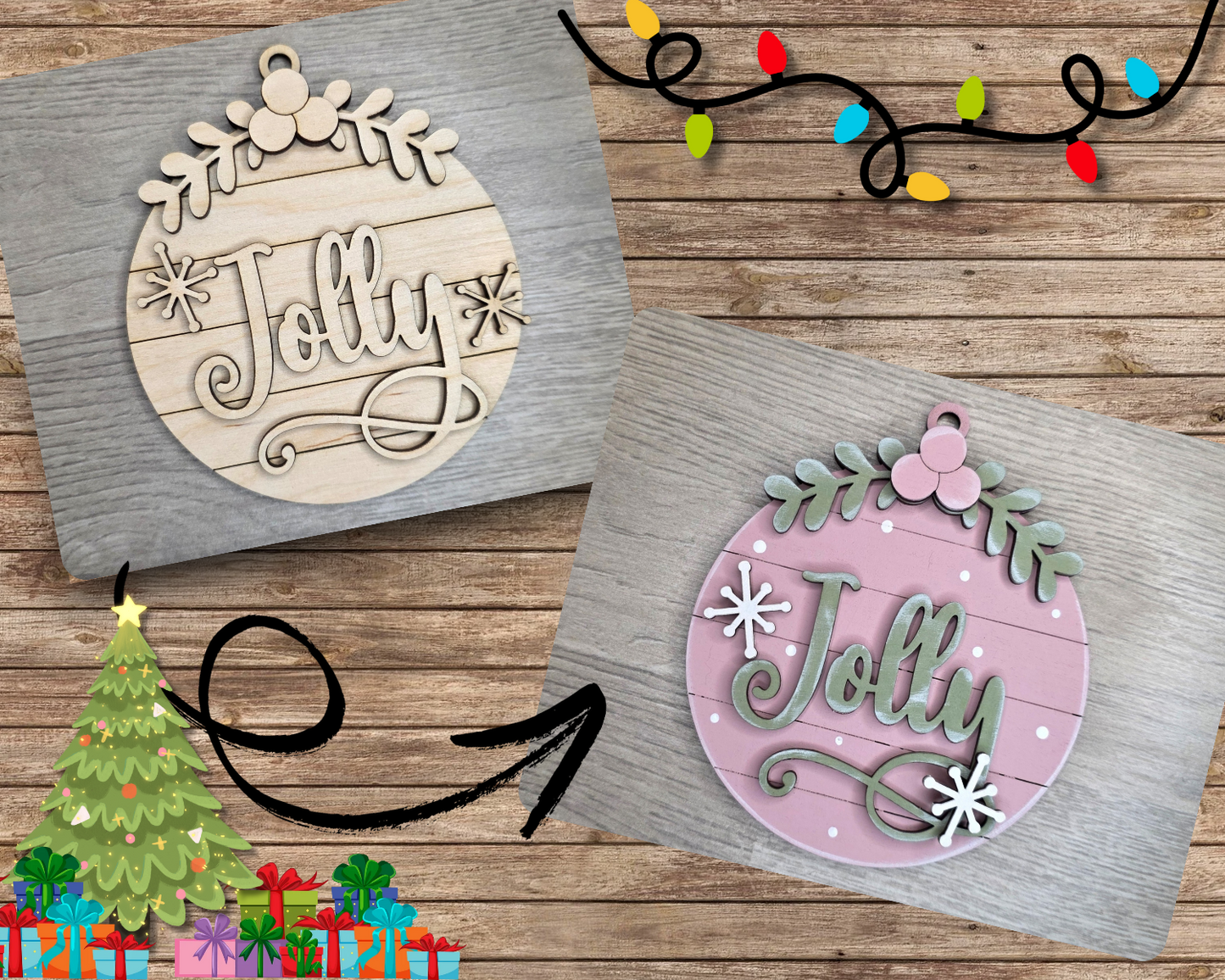 Jolly Christmas Ornament  | #5329