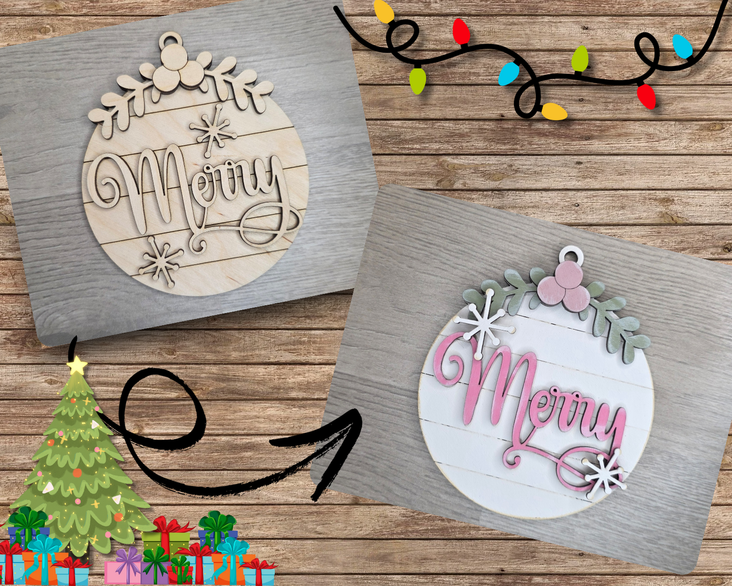 Merry Christmas Ornament  | #5326