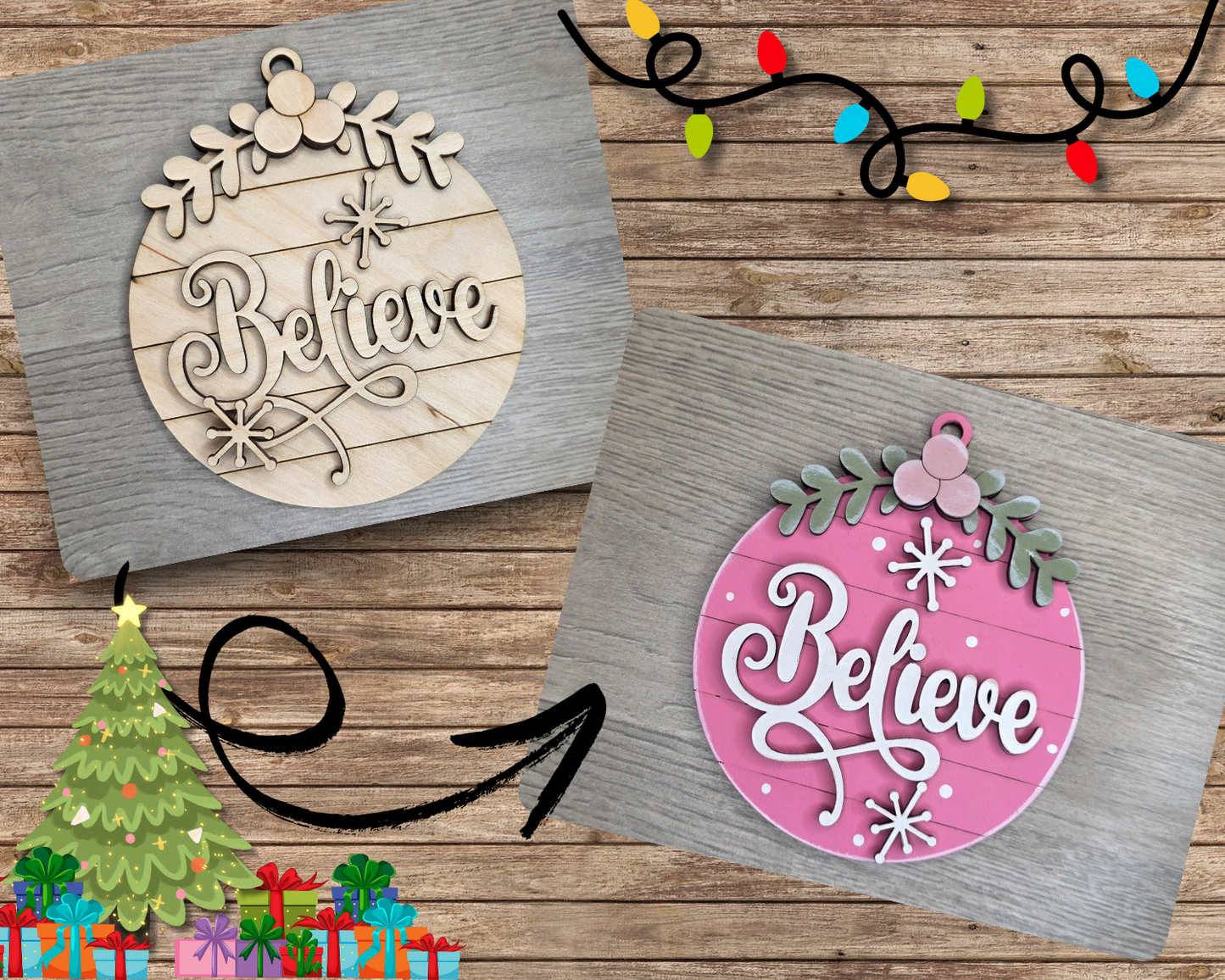 Believe Christmas Ornament  | #5325