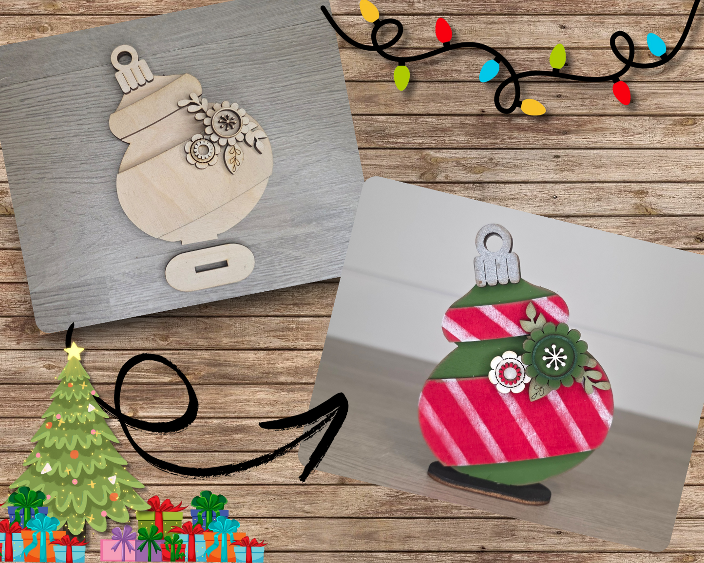 Christmas Ornament Shelf Sitter | #5337