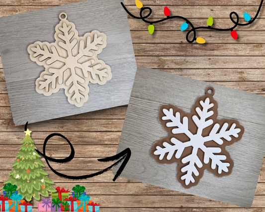 Gingerbread Snowflake Icing Ornament | #5364