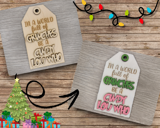 Cindy Lou Grinch Tag | #3816