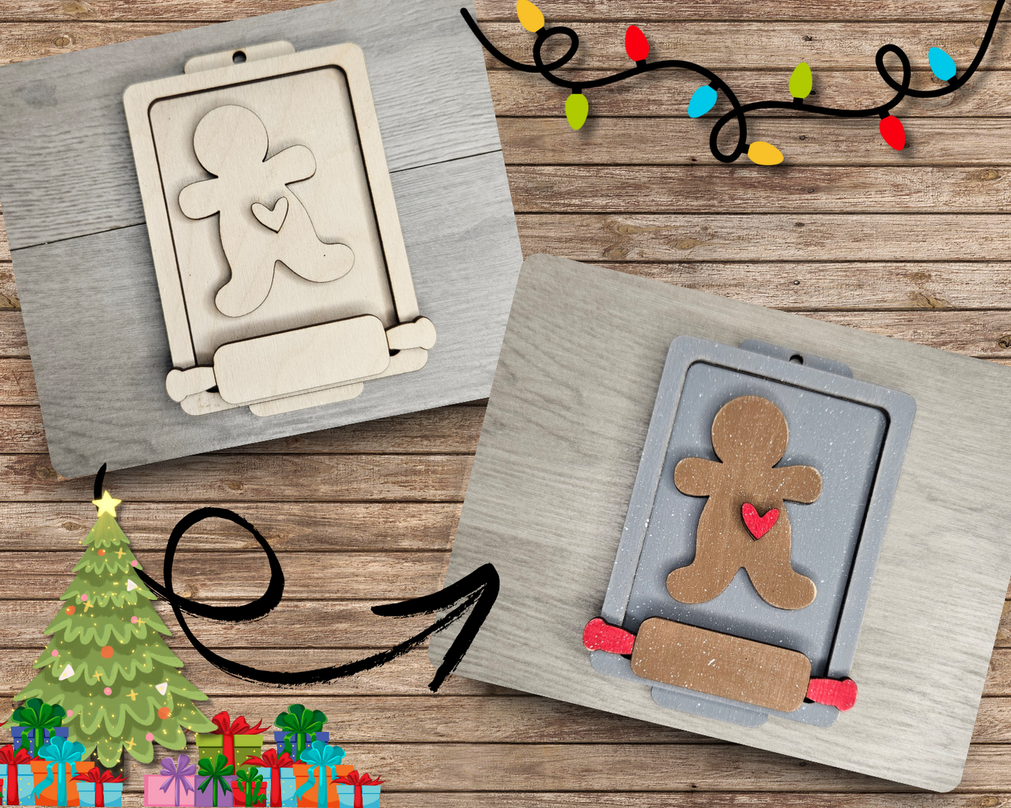 Gingerbread Cookie Sheet Ornament | #4850