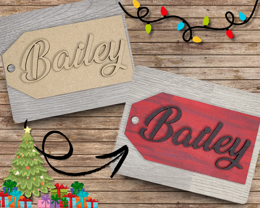 Custom Christmas Stocking Tag | #3186