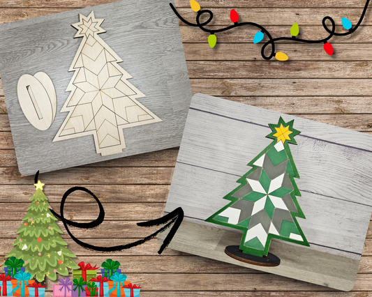 Christmas Tree Quilt Shelf Sitter | #3733
