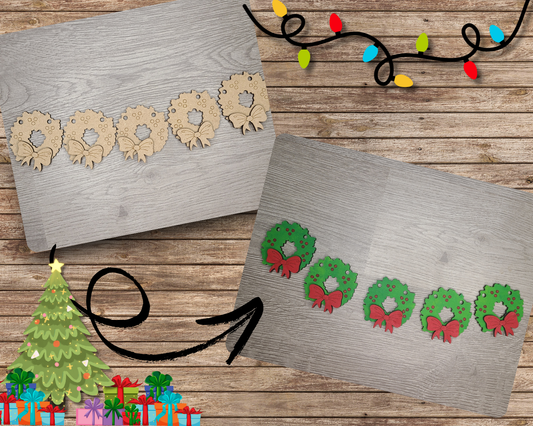 Christmas Wreath Bunting | #2890
