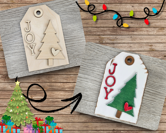 Joy Christmas Tree Tag | #4252