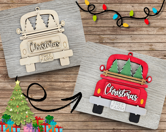 Christmas Truck Ornament | #4255