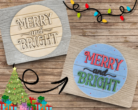 Merry & Bright Sign | #2426