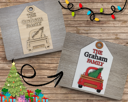 Custom Christmas Truck Tag | #3311