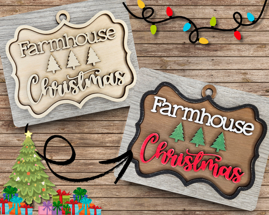 Farmhouse Christmas Ornament | #4257