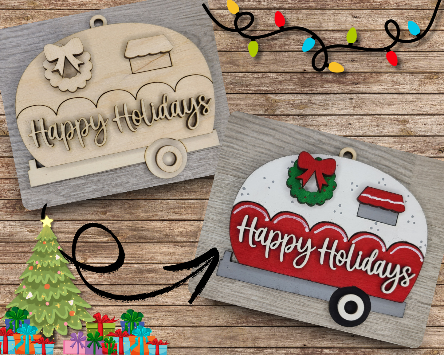 Christmas Camper Ornament | #3681