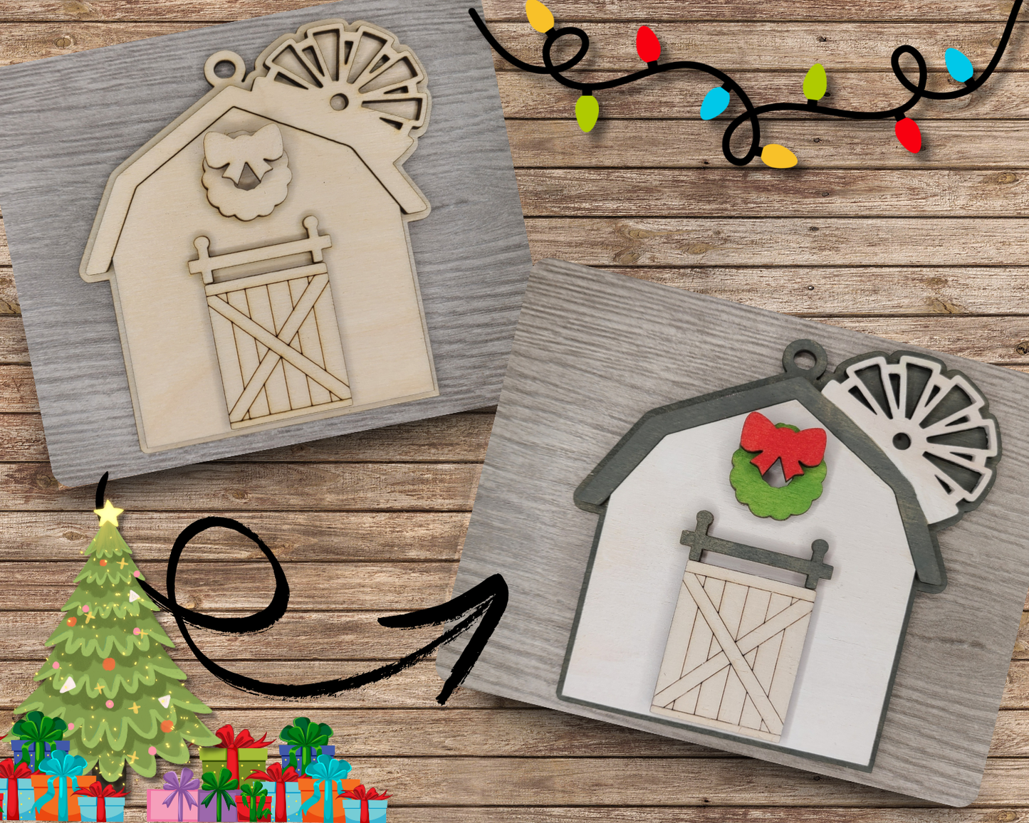 Christmas Barn Ornament | #3820