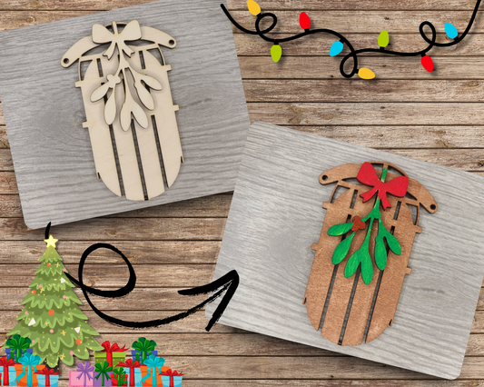 Christmas Sled Ornament | #3819