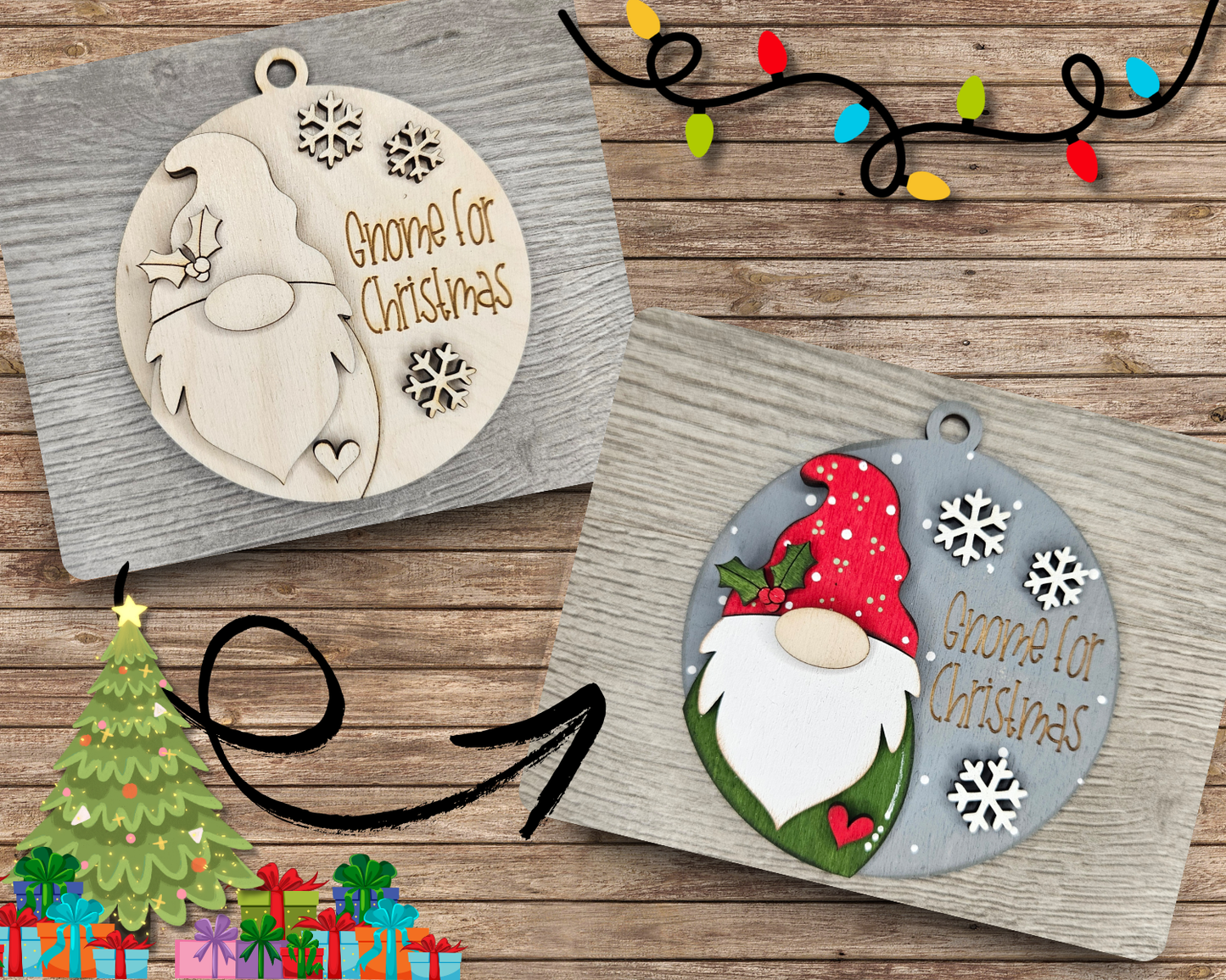 Gnome For Christmas Ornament | #4449