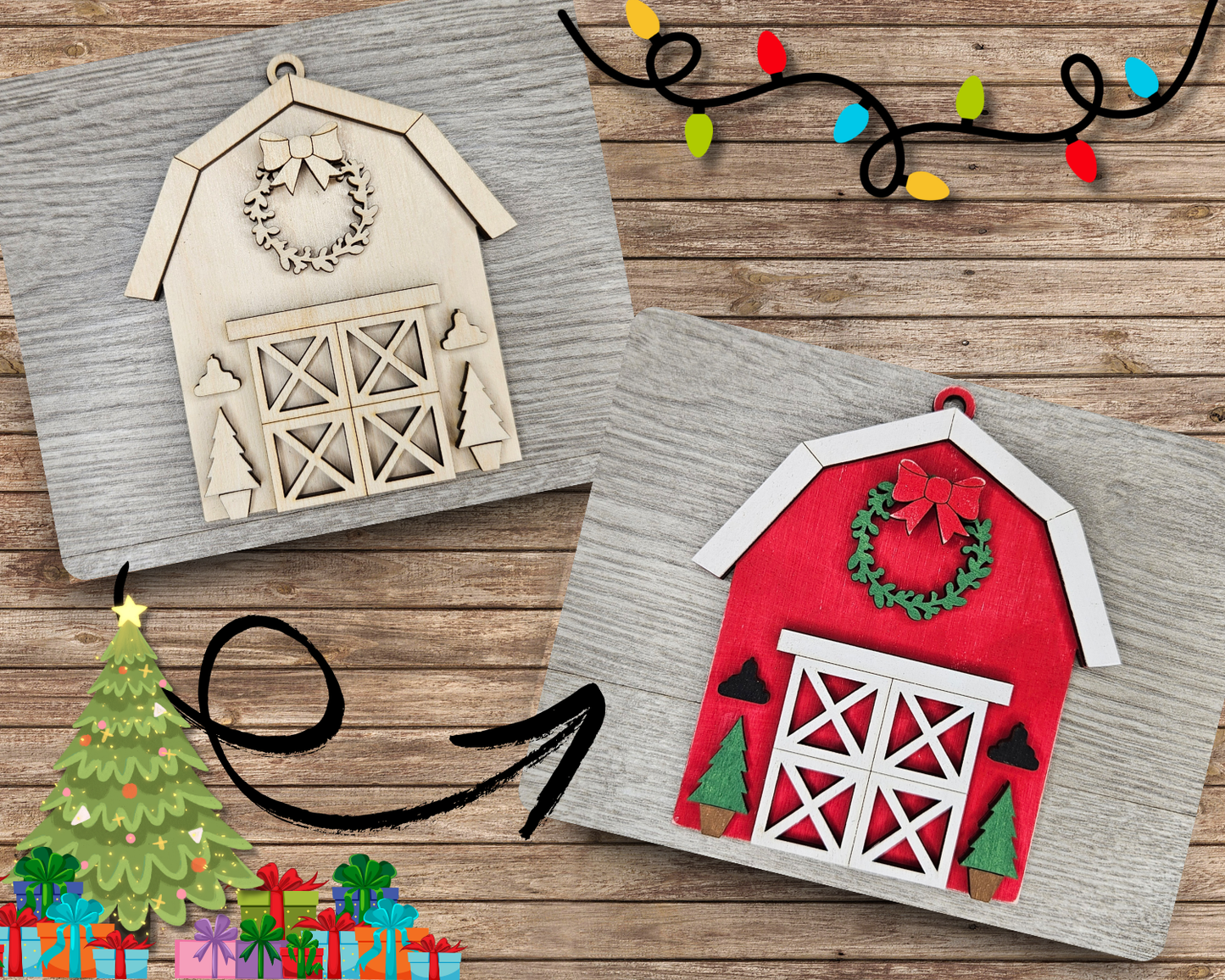 Christmas Barn Ornament | #4254