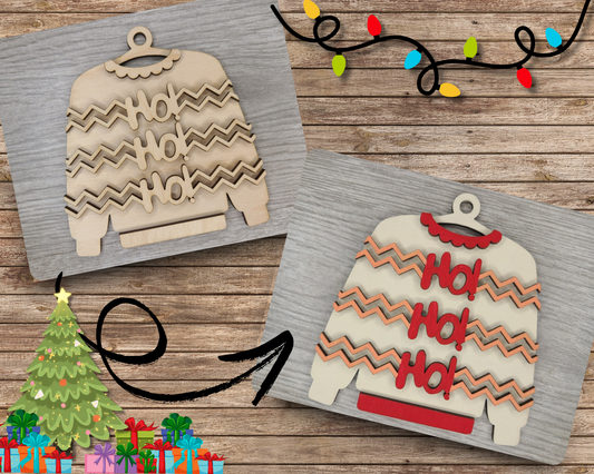 HOHOHO Ugly Sweater Ornament | #3801