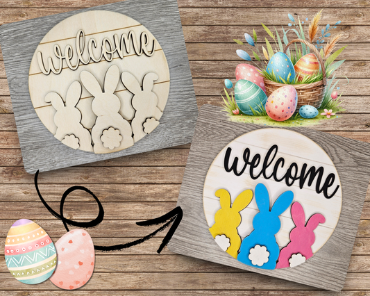 Easter Bunny Welcome Sign | #4157