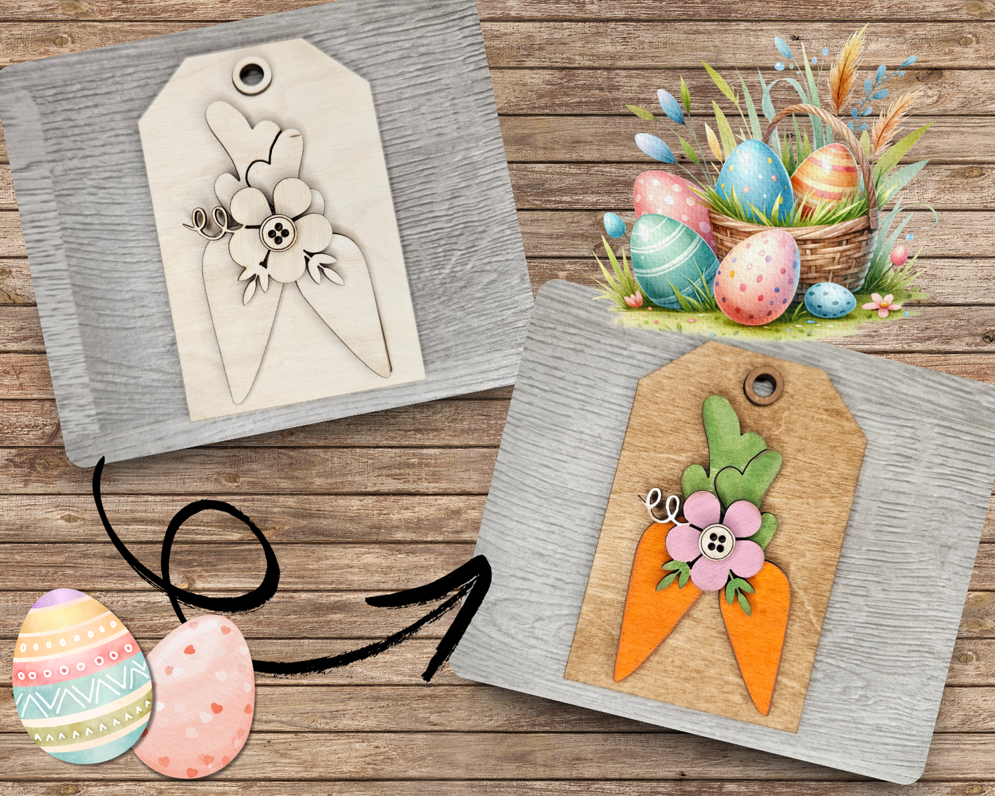 Easter Carrot Tag | #4635
