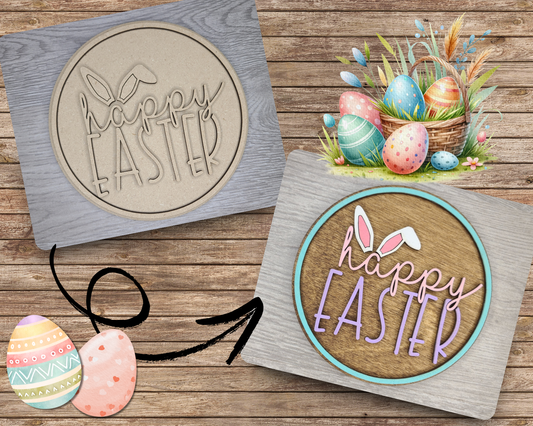 Happy Easter Bunny Sign | #3122