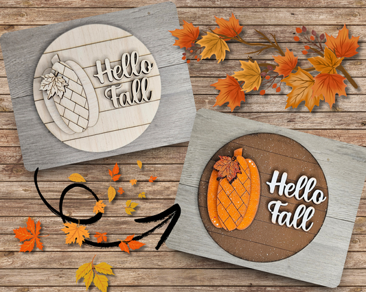 Hello Fall Pumpkin | #4868