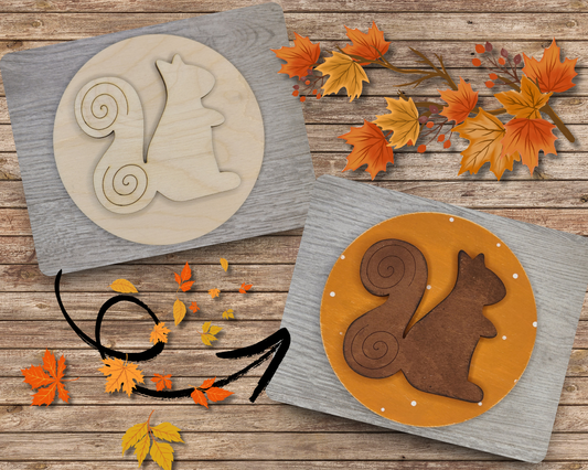 Fall Squirrel Round | #3540