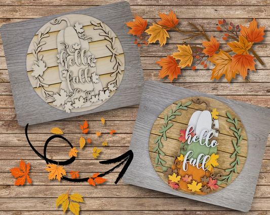 Hello Fall | Stacked Pumpkins | #3367