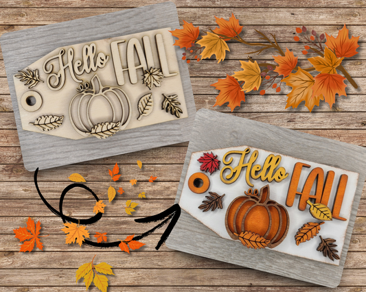 Hello Fall Tag | #3923