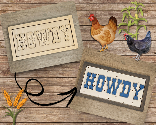 Howdy Cowboy Sign | #4667