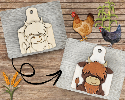Highland Cow Tag | #4144