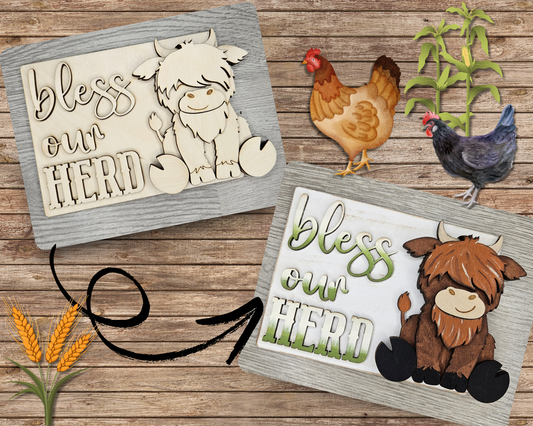 Highland Cow Sign | #4180