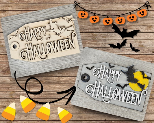 Happy Halloween Witch Tag | #3925