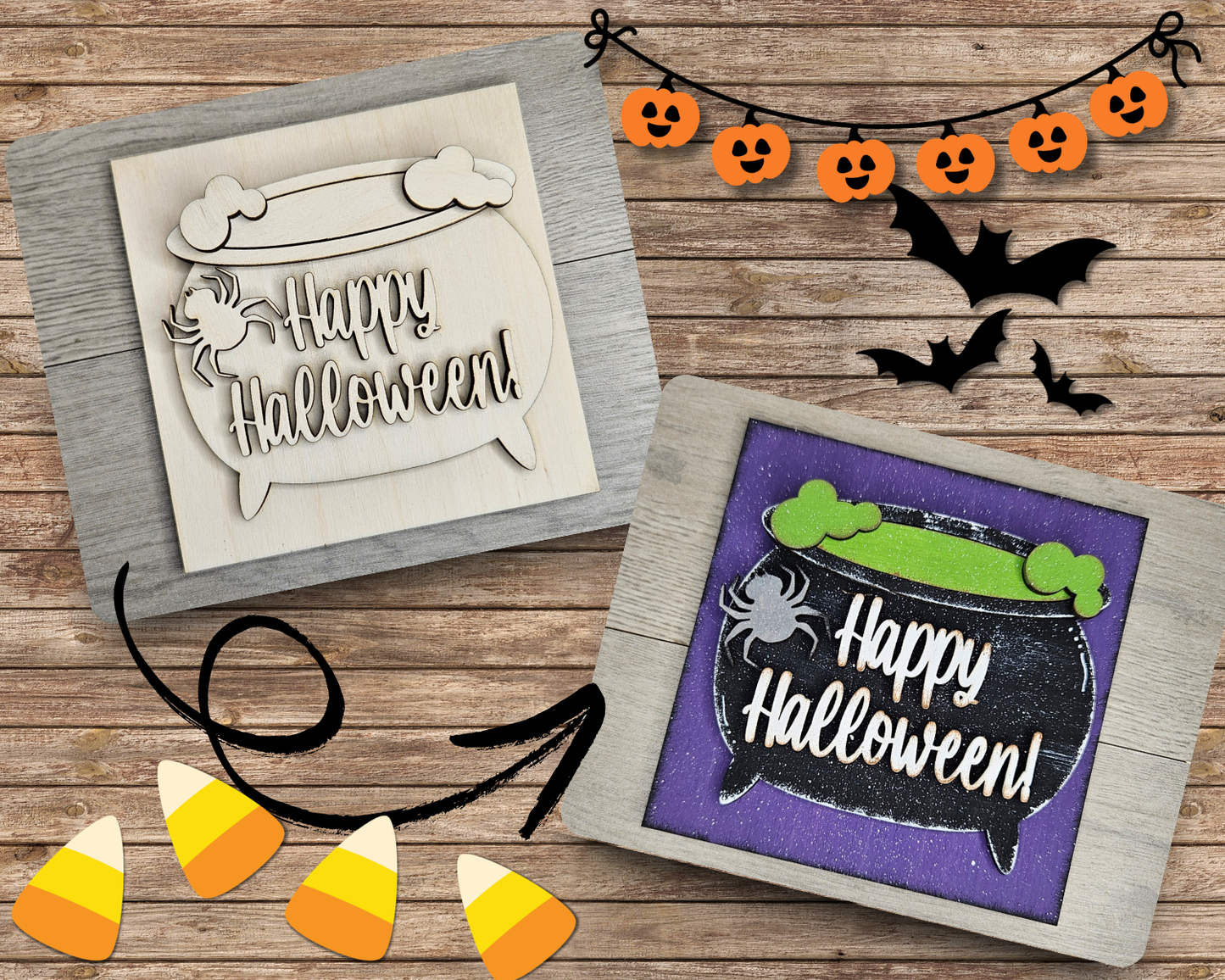 Happy Halloween Cauldron | #4891