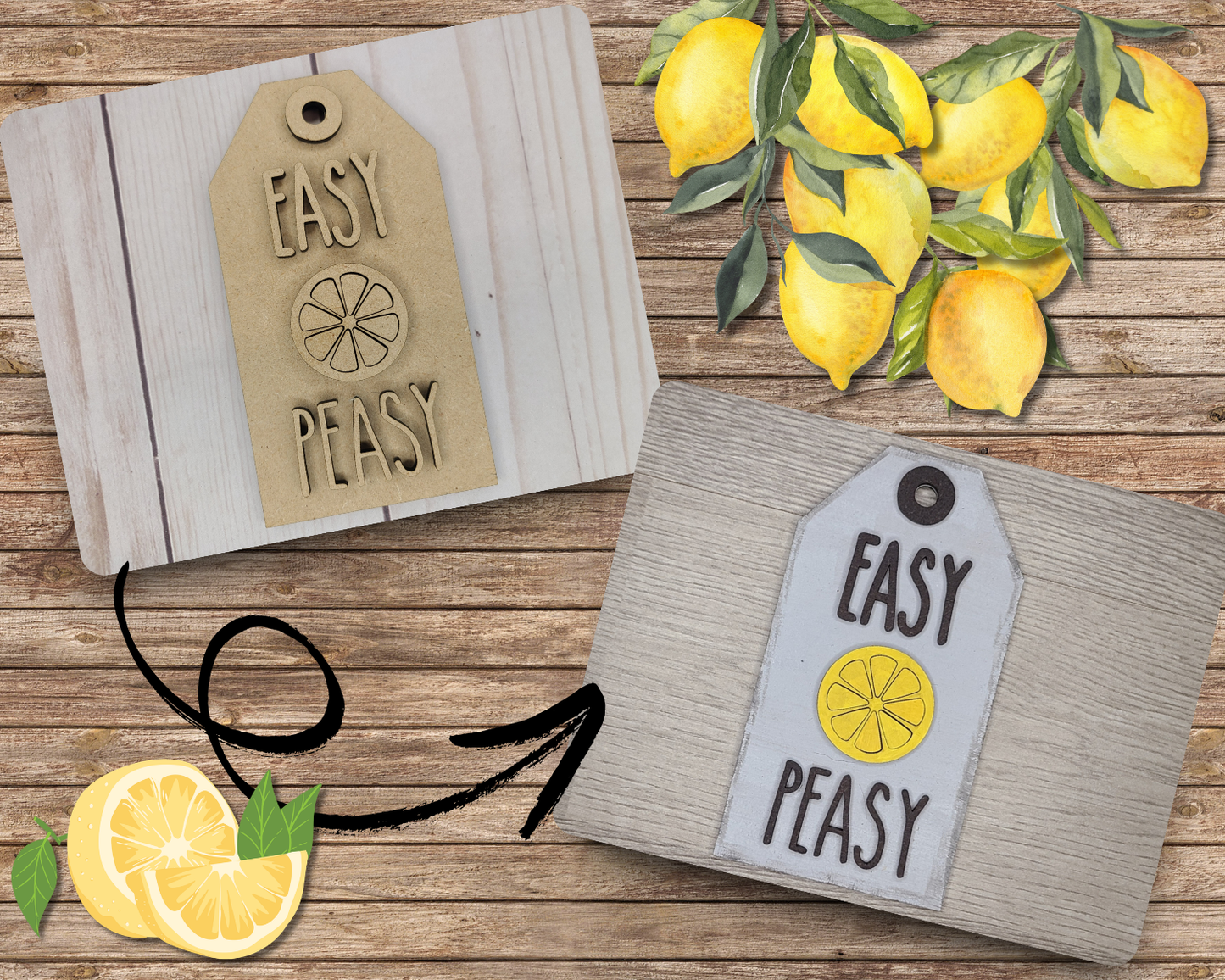 Easy Peasy Tag | Lemon | #2541