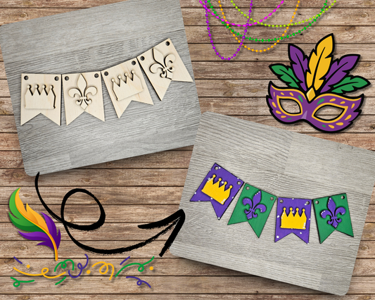 Mardi Gras Bunting | #4592