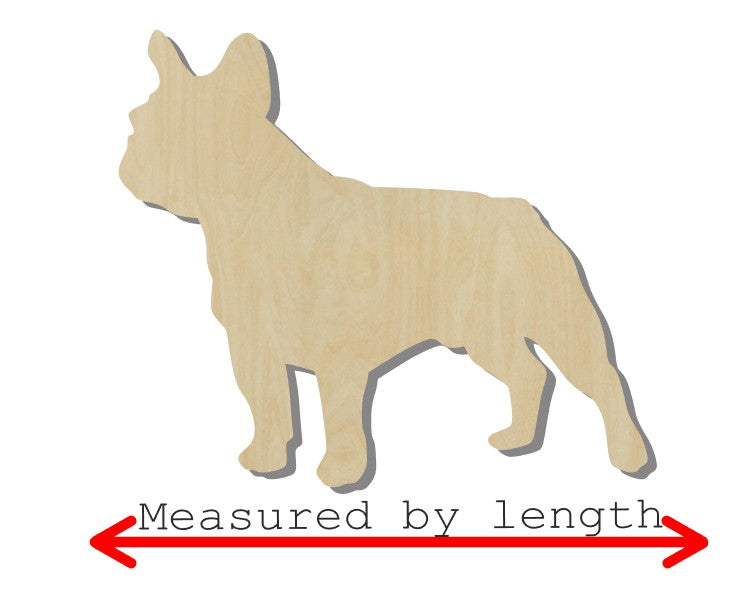 French Bull Dog wood shape wood cutouts dog cutouts dog shapes DIY Paint #1203 - Multiple Sizes Available - Unfinished Wood Cutout Shapes